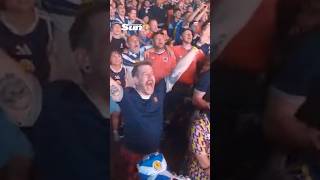 Hundreds of Scotland Fans Belt Out Flower of Scotland in Boston Fan Zone