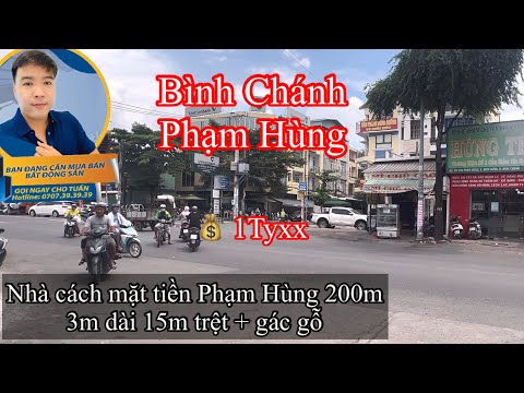Video Bình Chánh Phạm Hùng 3m dài 15m trệt gác gỗ , gần chợ... - youtube