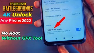 Enable 4K UHD Pubg Graphics Without Any GFX Tool 2022 Pubg Tips and Tricks & Pubg Lag Fix Android screenshot 5