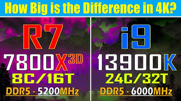RYZEN 7 7800X3D vs INTEL i9 13900K || How Big is the Difference in 4K?