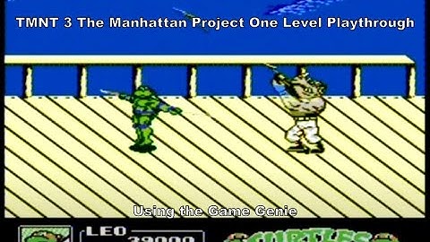 TMNT III The Manhattan Project One-Level Playthrough using the Nes