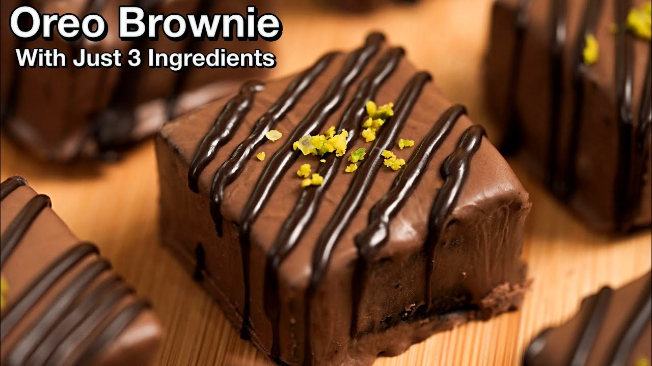 Oreo Cake With Only 3 Ingredients - Oreo Brownie Without Egg and Oven | Rakshabandhan Special