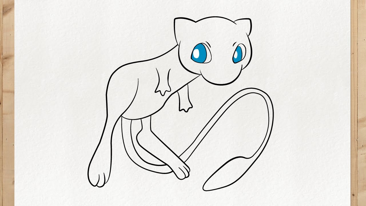DESSIN POKEMON MEW FACILE A FAIRE - etape par etape tuto - YouTube