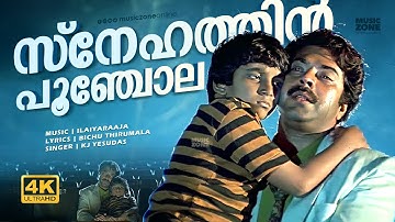 Snehathin Poonchola | 4K | Pappayude Swantham Appoos | Mammaootty | Badusha - Yesudas Hits