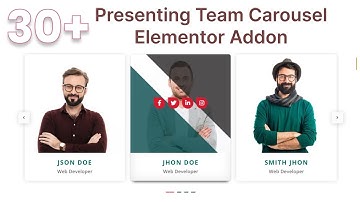 Presenting Team Member Carousel Elementor addon