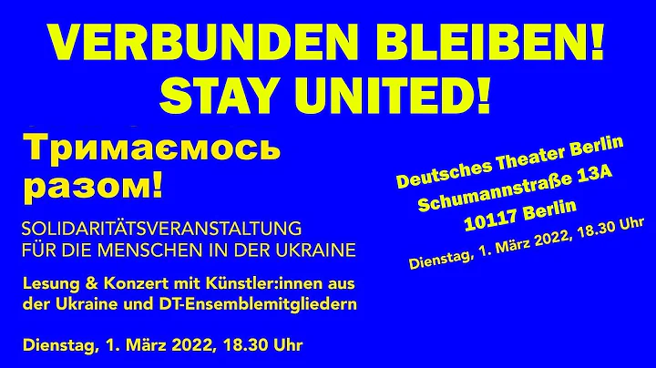 VERBUNDEN BLEIBEN!   STAY UNITED