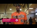 Booker Middle School students work out with Orioles players