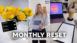 MARCH MONTHLY RESET | how i digital plan, moving prep, goal setting