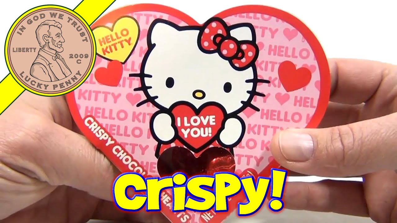 Hello Kitty I Love You Crispy Chocolate Hearts Candy Valentine S Candy Series Youtube