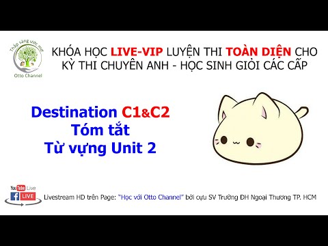 Video DESTINATION C1&C2 - TỔNG HỢP TỪ VỰNG UNIT 2 - youtube