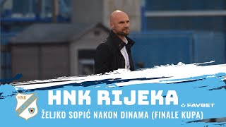 Željko Sopić nakon Dinama - prva utakmica finala kupa (2023./2024.)