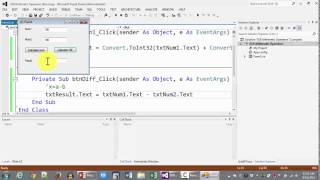 Visual Basic- Arithmeric Operator Difference between numbers