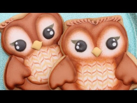 Decorated Owl Cookie Tutorial - How to make cute owl cookies