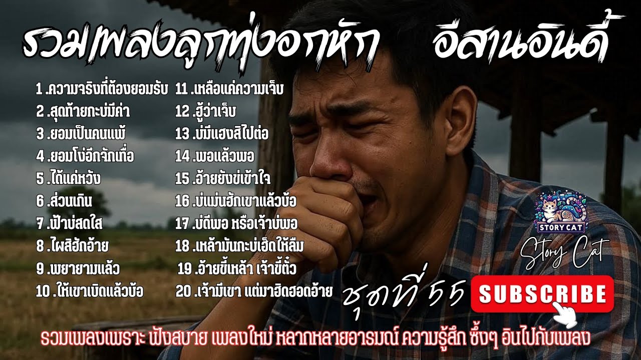 รวมเพลงลูกทุ่งอกหัก อีสานอินดี้ ฟังไปกะอยากฮ้องไห้ แต่บางเทื่อกะต้องยอมเป็นคนโง่ : Story cat
