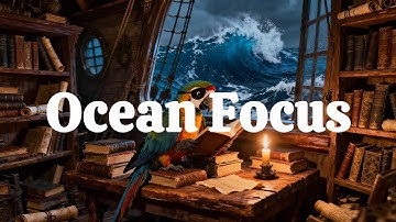 Study Inside a Pirate Parrot Ship 🦜 1-Hour Ocean Loop | AI Infinite Zoom + Country Guitar
