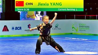 Jiexia Yang 🇨🇳 9.36 score🥇 Nanquan (A group) 8th World Junior Wushu Championship Indonesia