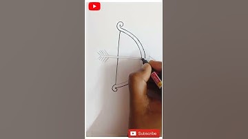 How To Draw A Bow And An Arrow Step By Step Bow And Arrow Drawing Easy #shorts