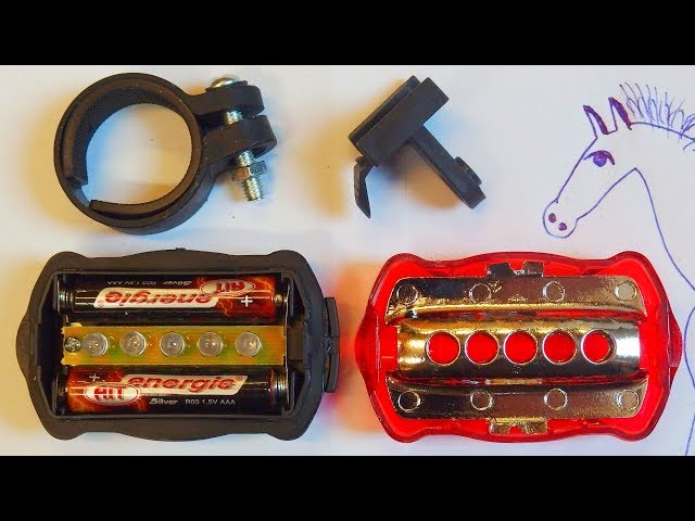 Red LED Rear Bike Light With Batteries - Cycle Wide Very Bright 89508502 For Sale Online
