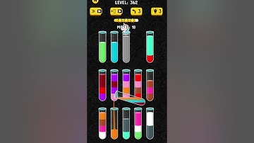Water Color Sort Level 362 || Game Walktrhough in 46 moves