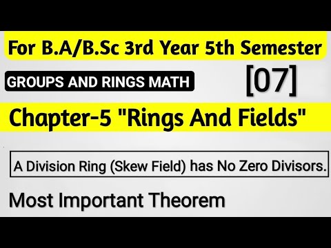 SOLVED: Let R be nonzero finite commutative ring With no zero divisors We  want to prove that R is field. (This is exercise 46 on page 70.) In order  to use Theorem