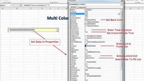 Excel 2007 MultiColumn ComboBox