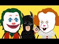 Joker  it pennywise vs batman  robin  film parodia