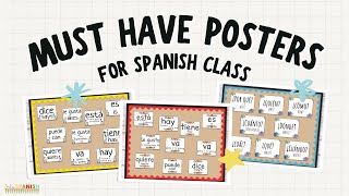 Spanish Classroom Decor | Middle & High School Spanish Classroom Decor Ideas