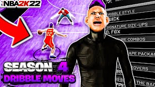 *NEW* BEST DRIBBLE MOVES IN NBA2K22 *SEASON 4* FASTEST DRIBBLE MOVES NBA2K22 + MINI DRIBBLE TUTORIAL