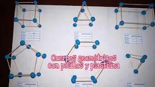 Cuerpos geométricos con palillos y plastilina