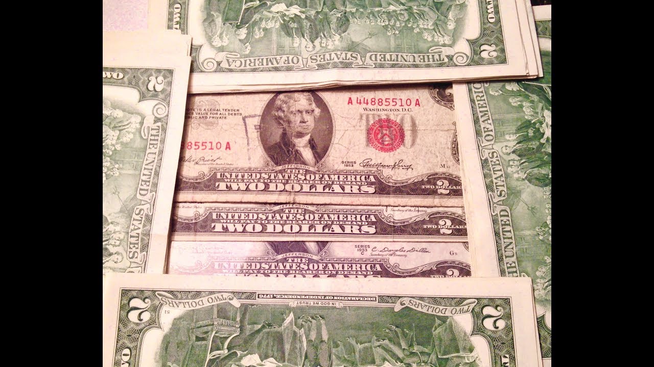 1953 or 1963  $2 Red Seal Note Lot of 1 in new holder circulated low price wow 
