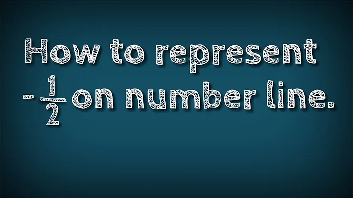 How to represent -1/2 on number line. shsirclasses.