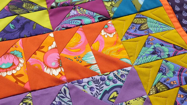 Machine Quilting Straight and Curvy lines with Ang...