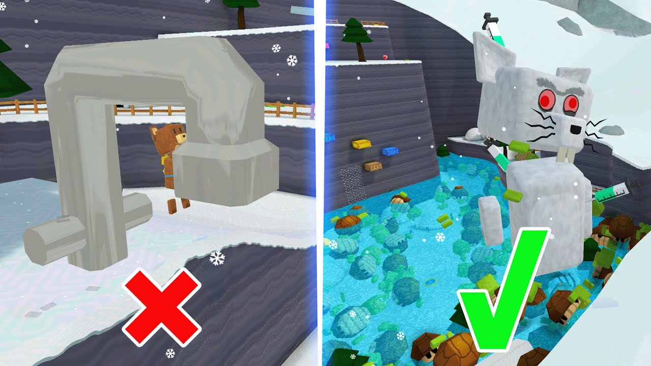 Snow Turtle Bath with Rat Boss - Super Bear Adventure Gameplay Walkthrough