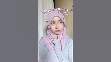 CUTESY PASHMINA TUTORIAL! #shorts #hijabstyle #tutorialhijab