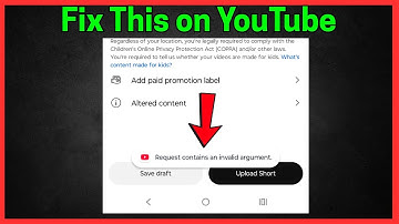 Fix YouTube: Request contains an invalid argument