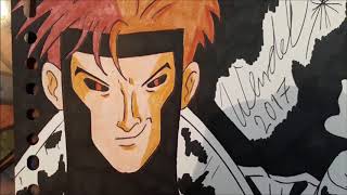 Wendel's Artwork Video 07 - How To Draw & Color Gambit from X Men