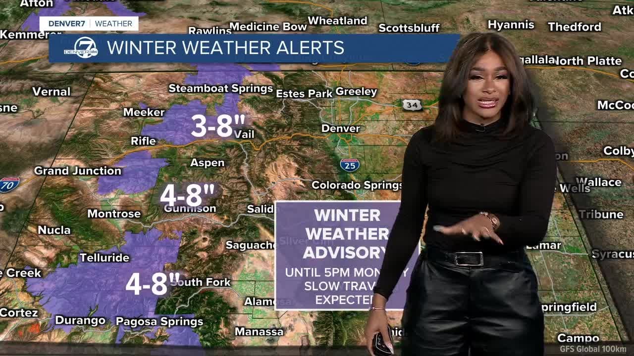 Mountain snow continues while Denver stays calm and cool - YouTube