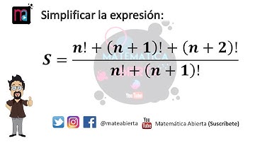 Operaciones con números factoriales (SIMPLIFICACIÓN)  / Ejercicio N° 1 / (Nivel: Medio)