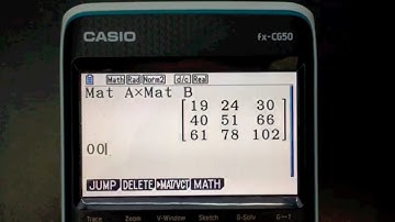 Cálculos con matrices Calculadora CASIO fx-CG50