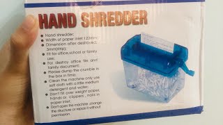 Review and How to use and fix manual paper shredder Daraz