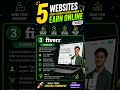 5 Websites Every Student Should Know to Earn Online 💰🌍 #shorts