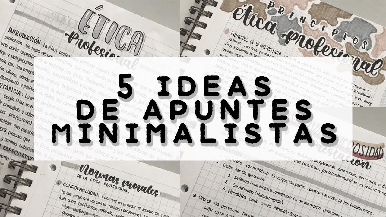 5 IDEAS de apuntes MINIMALISTAS! 😱