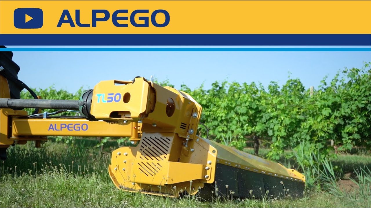 Lateral flail mower ALPEGO Trilat TL50 - YouTube