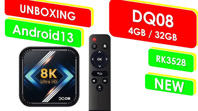 DQ08 RK3528 Smart TV Box Android 13 Quad Core Cortex A53 Support