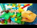Satisfying Building Block coaster ☆ Marble Run ASMR Dinosaur Tunnel Course
