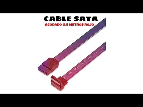 Video de Cable sata acodado 0.50 M Rojo