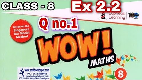 Class 8 Ex 2.2 Q No.1 #Wow Maths Book Solution Ex 2 #Exponent And Power Cbse/Icse #Vishu_Sir