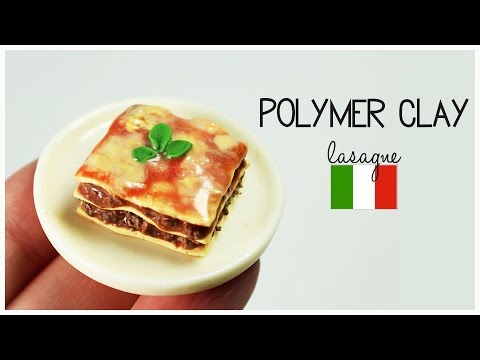polymer clay LASAGNE tutorial | polymer clay food