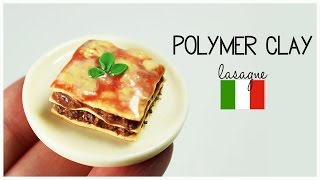 polymer clay LASAGNE tutorial | polymer clay food