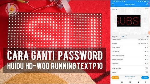 Cara mengganti Password running text controller Huidu HD W00 supaya aman dari hack running text